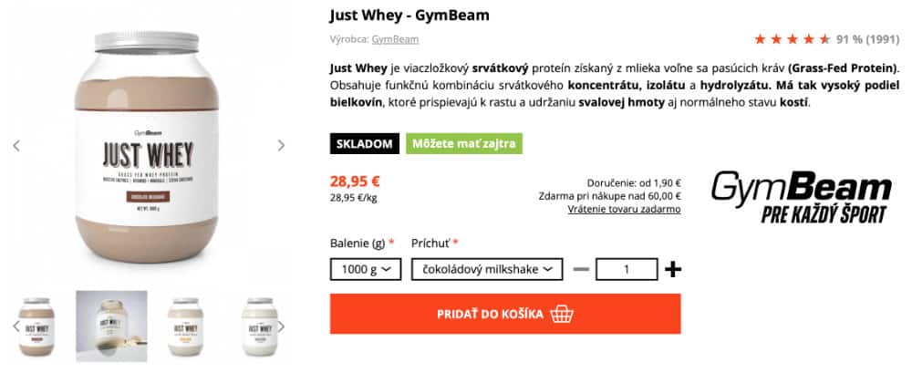 Just whey od GymBeam