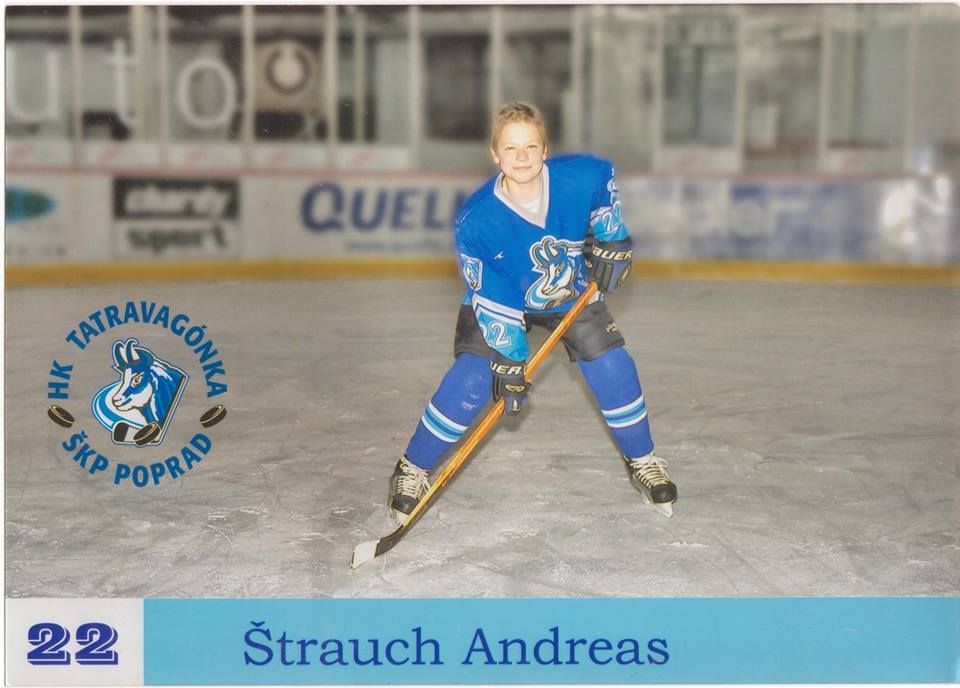 Andreas Štrauch, hokejové začiatky