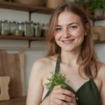 Strava, doplnky výživy a byliny pri redukcii hmotnosti – ilustračné foto: na obrázku dievčina bylinkárka