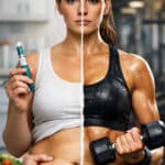 Mounjaro vs klasické spôsoby chudnutia – žena, rozhodovanie, injekcia alebo cvičenie